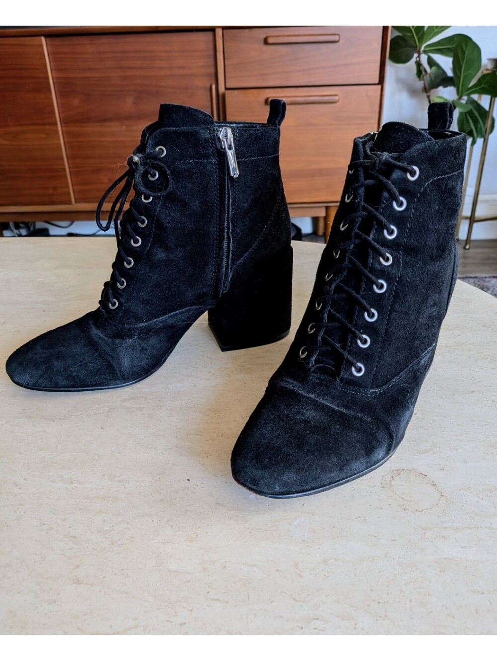 Sam Edelman Tate Suede Ankle Boots - Size 7.5/8